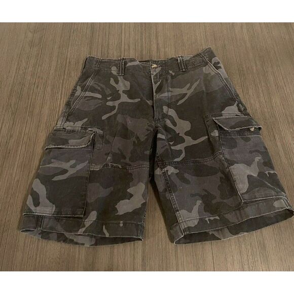 Camo Other - Polo By Ralph Lauren Men's Gray Camo Cargo Shorts Sz 29  RN # 41381